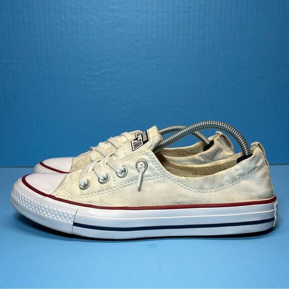 Converse Chuck Taylor All Star Womens Shoreline Cream Canvas Slip On Sneakers 8 - Picture 2 of 9